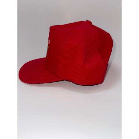 VTG Snowbird Corduroy Snapback Red SCI 100% Cotton skiing snowboard - Picture 2 of 5